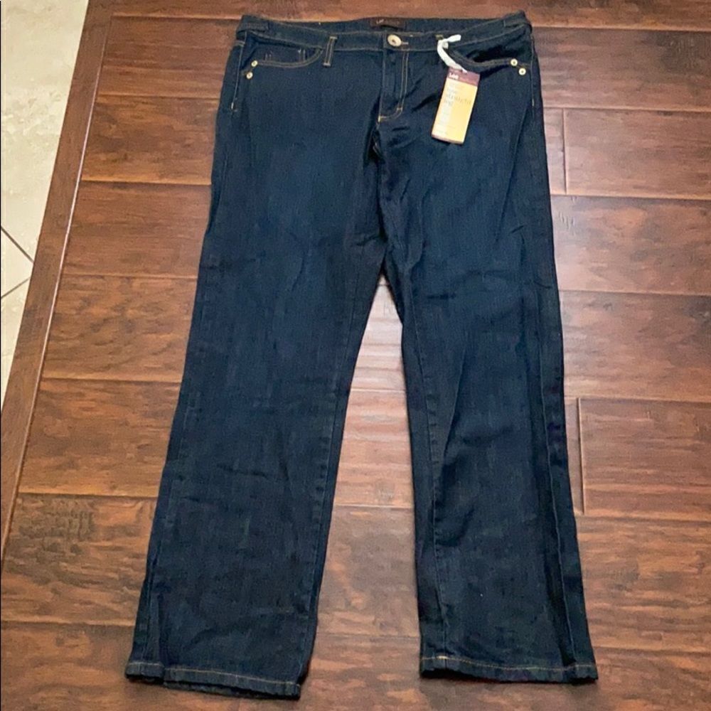 Lee Low Straight Leg Blue Denim Jeans Casual Low Rise Brand New